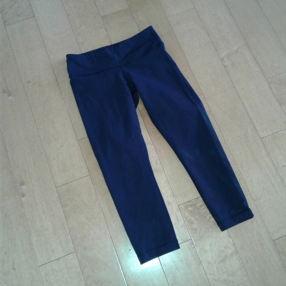 Lululemon Wunder Under Crop leggings pants tight sz 4 Mid-Rise Full-On 21" Black - Picture 4 of 7